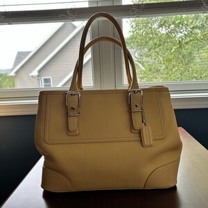 Coach yellow handbag